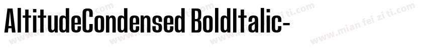 AltitudeCondensed BoldItalic字体转换